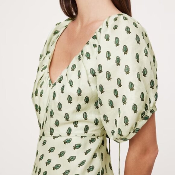 Banana Republic | NWOT Viscose-Linen Ruched Maxi Dress - Picture 3 of 3